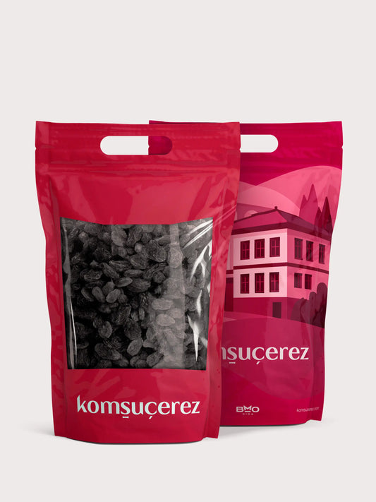 komşuçerez Çekirdeksiz Siyah Kuru Üzüm Paket Yerli Kuru Meyve